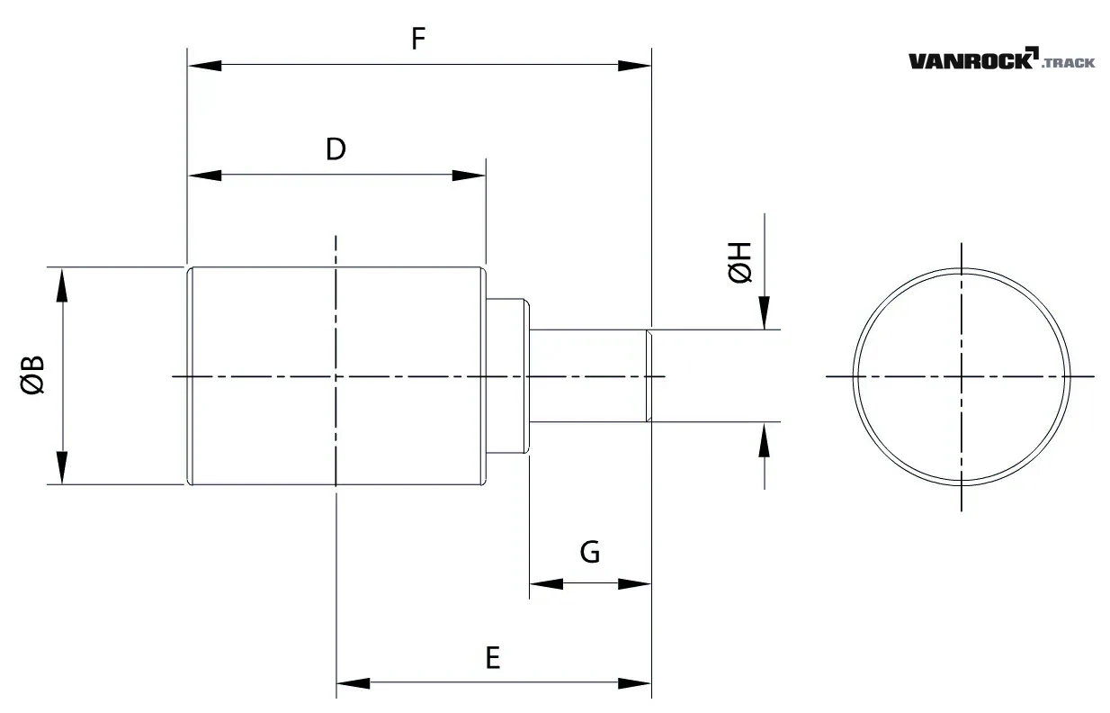 Technical drawing — Rolete superior para LIBRA 125S Miniescavadeiras