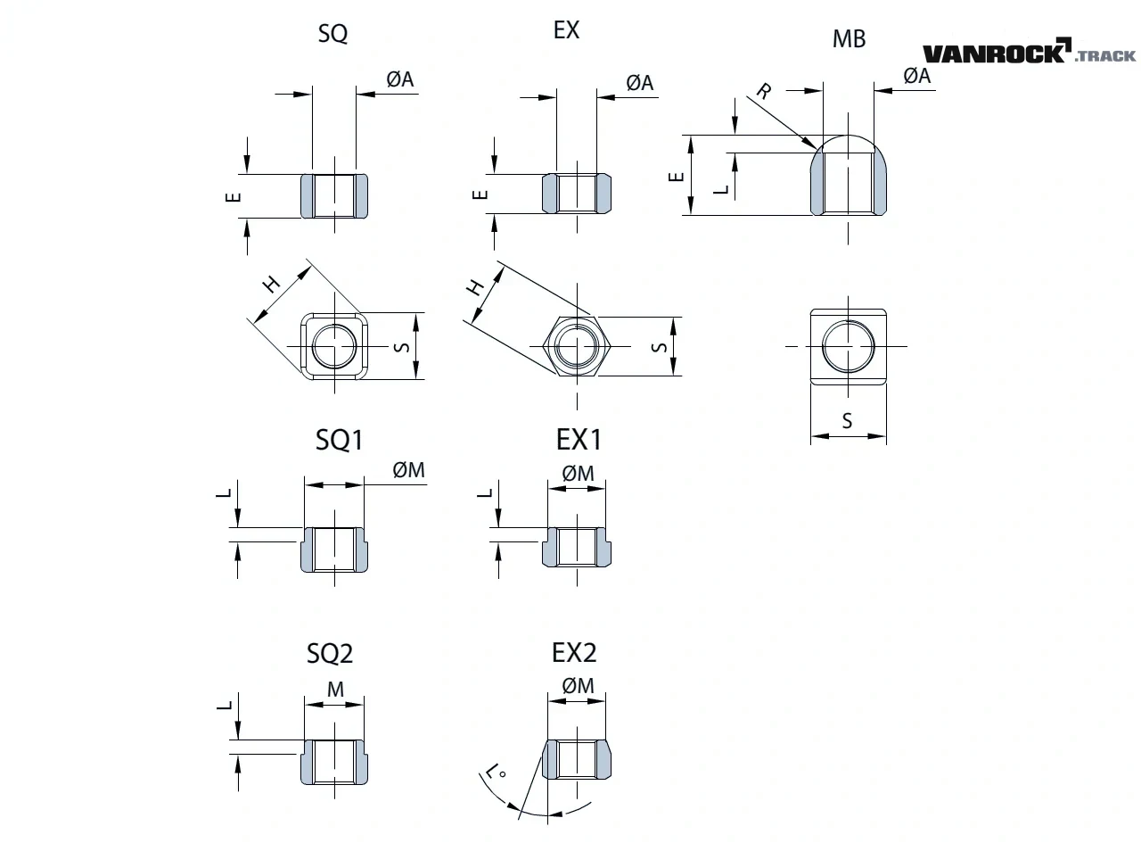 Plan technique — Écrou de chenille pour Bouteurs KOMATSU D61PX 15