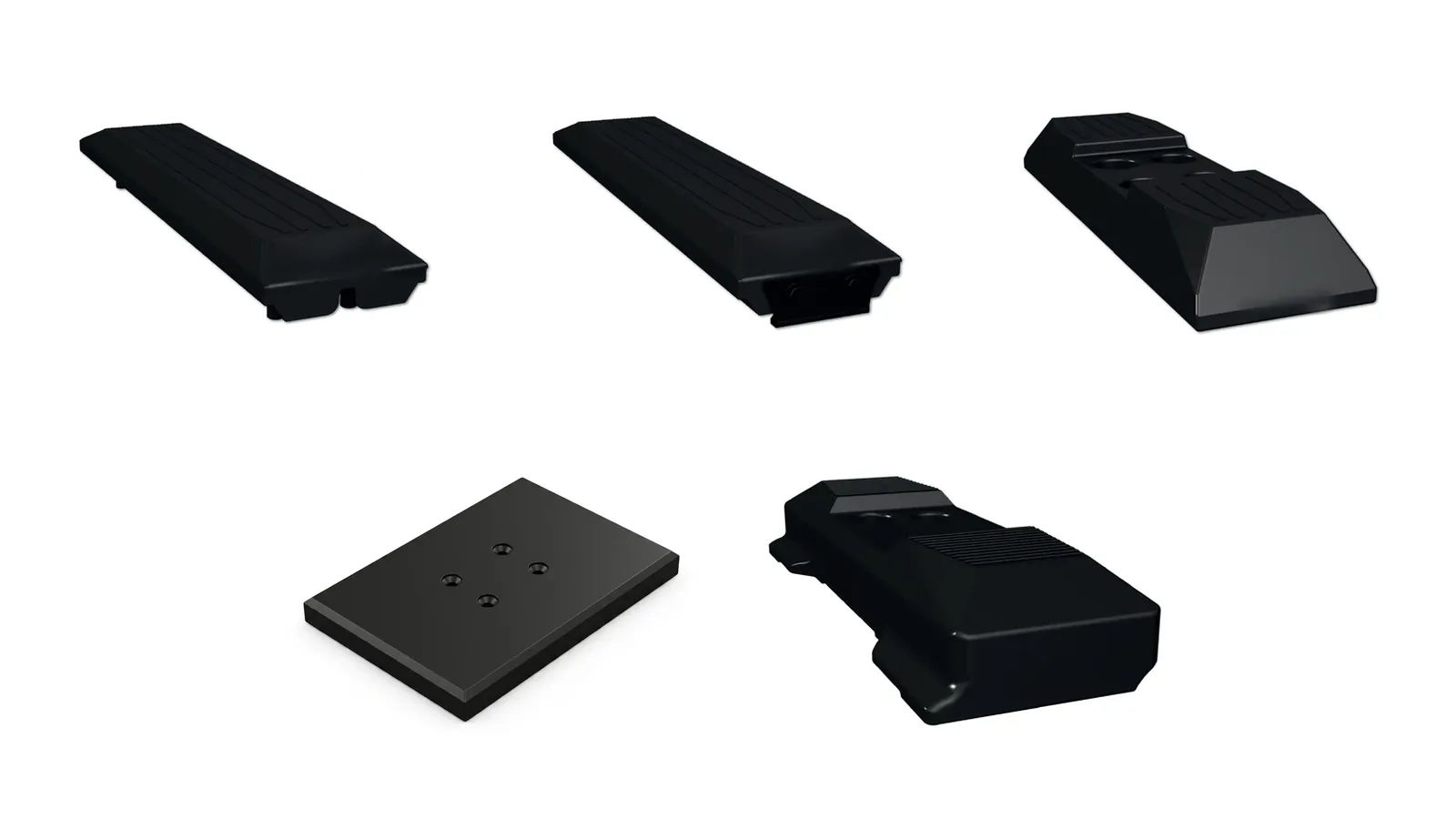 Rubber pads complete the range